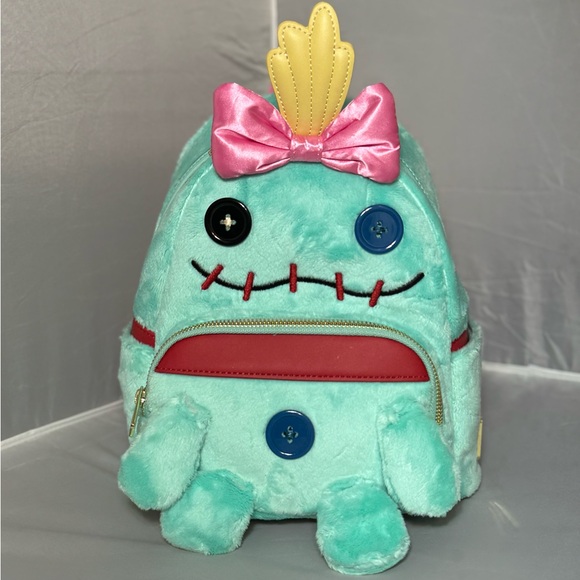 LE LOUNGEFLY Lilo & Stitch Scrump Plush Cosplay Mini Backpack - Picture 9 of 11